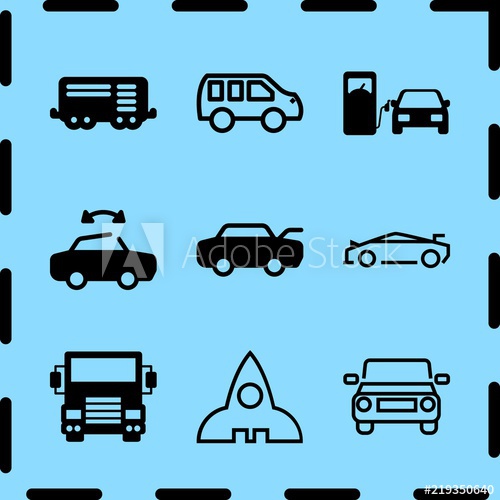 500x500 Simple Icon Set Of Travel Related Car, Car