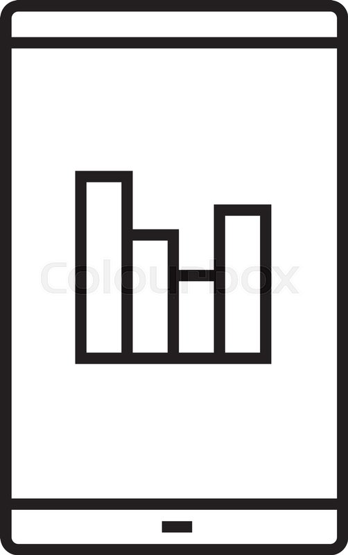 502x800 Smartphone Statistics Chart Linear Stock Vector Colourbox