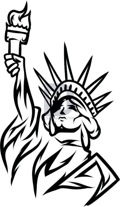 420x720 how to draw lady liberty, statue of liberty, step