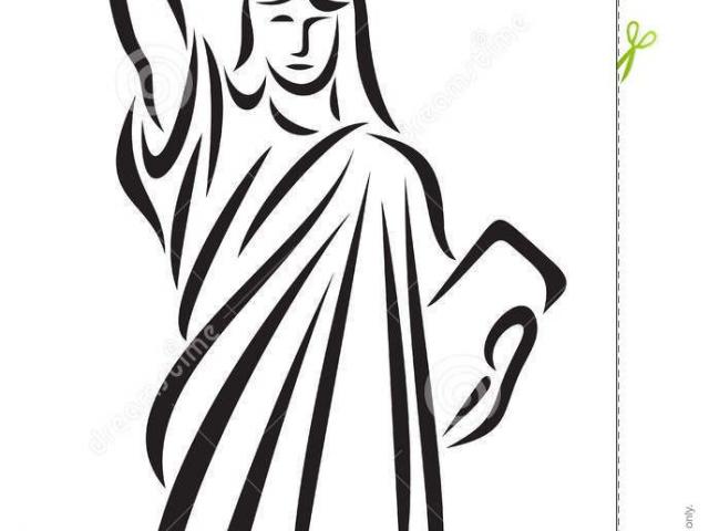 640x480 Free Drawn Statue Of Liberty, Download Free Clip Art