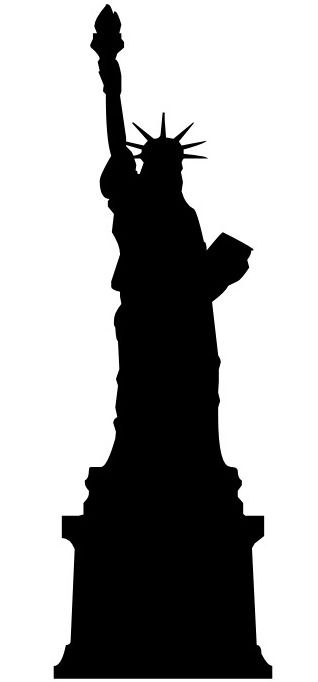 318x682 statue of liberty silhouette wood statue of liberty drawing