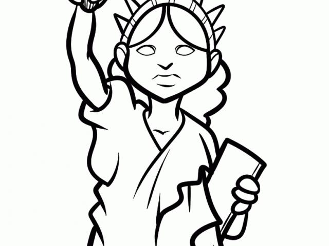 640x480 Drawn Statue Of Liberty