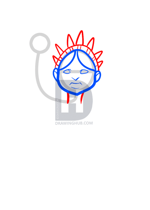 515x720 How To Draw The Statue Of Liberty Easy, Step