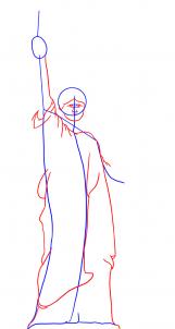 161x302 How To Draw The Statue Of Liberty, Step