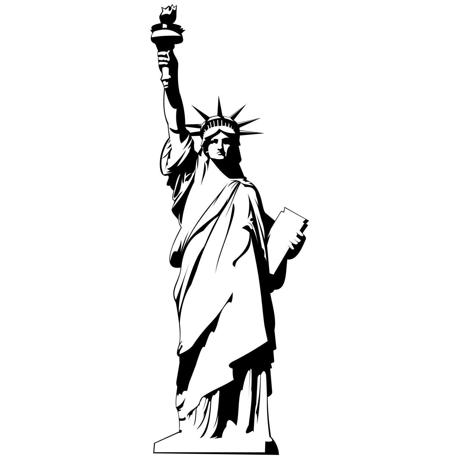 1500x1500 Statue Of Liberty Drawing