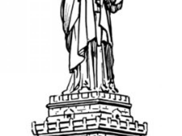640x480 Free Drawn Statue Of Liberty, Download Free Clip Art