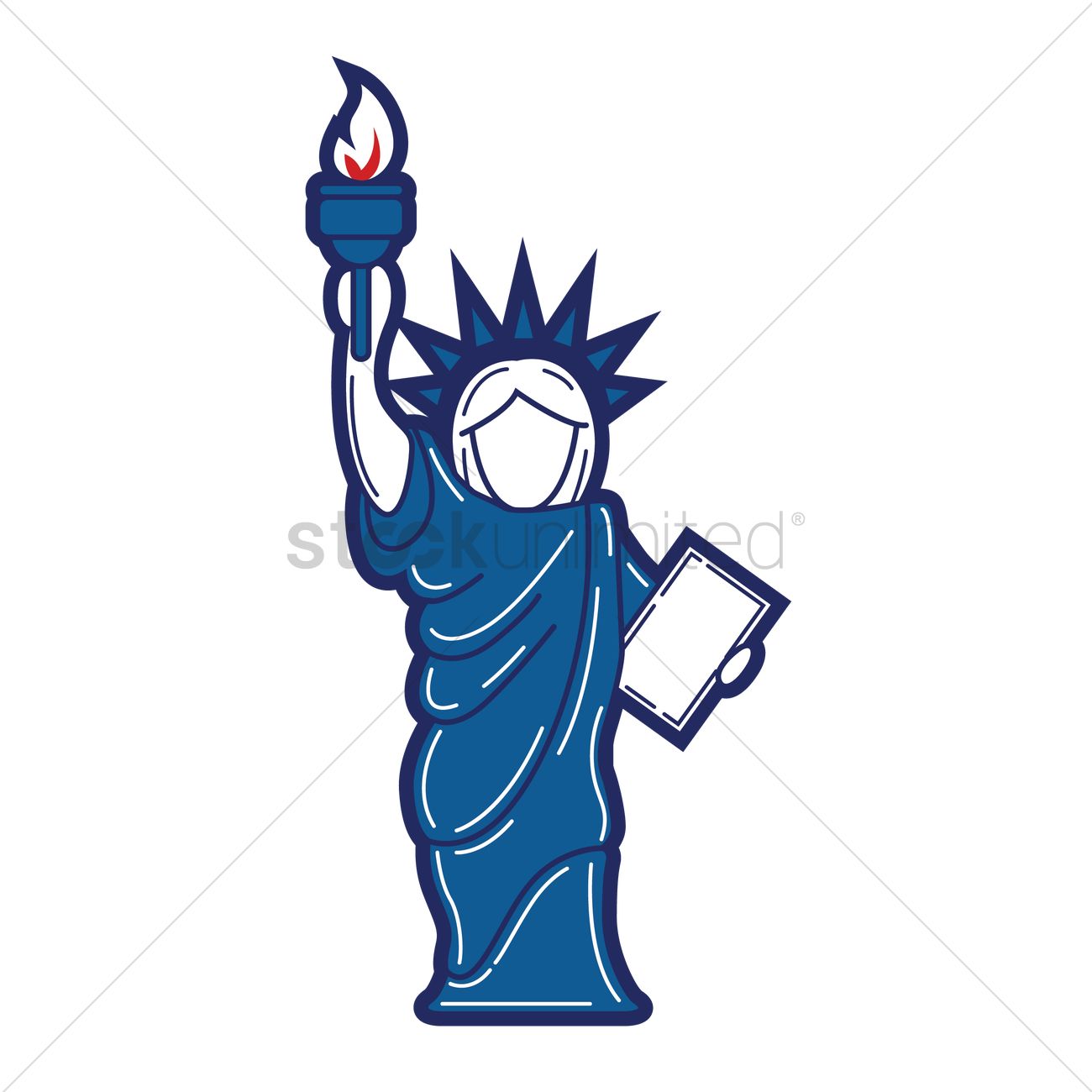 1300x1300 Statue Of Liberty Vector Image