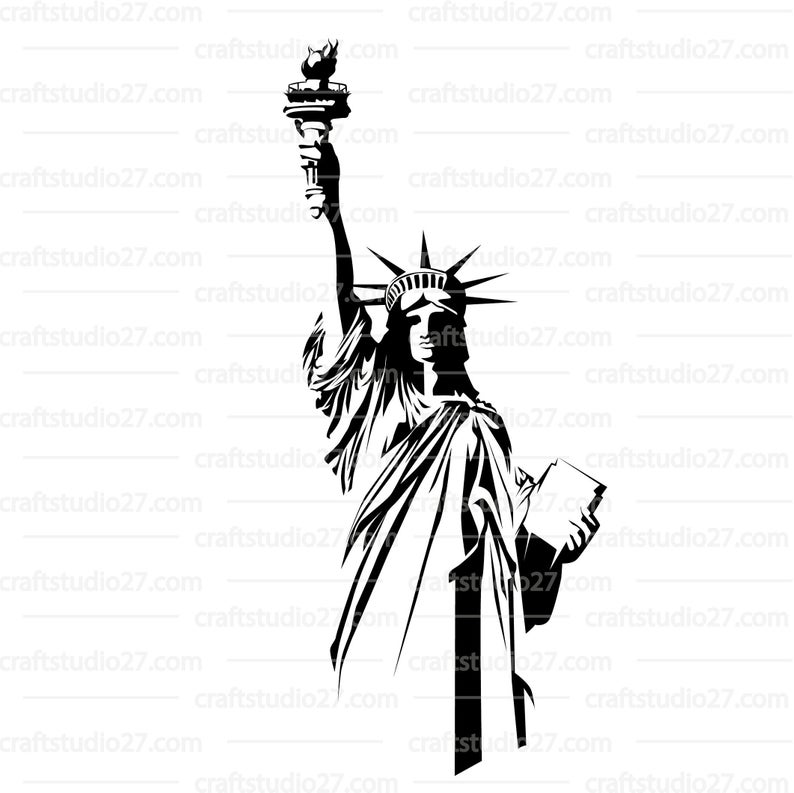 794x793 Digital Of The Statue Of Liberty For Print And Cutting Etsy