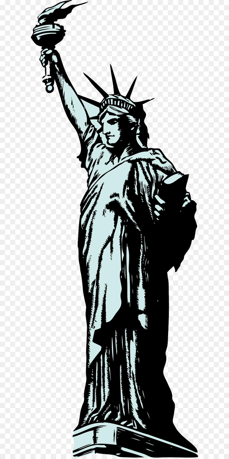 900x1800 Statue Of Liberty Clipart Png