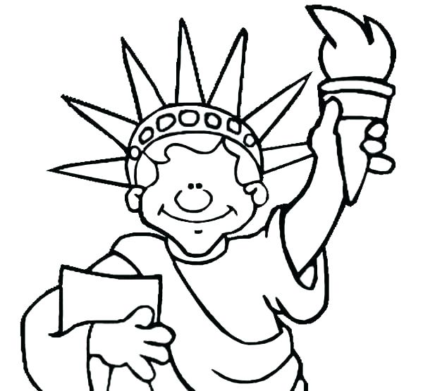 600x555 Statue Of Liberty Coloring Pages Statue Of Liberty Coloring Pages