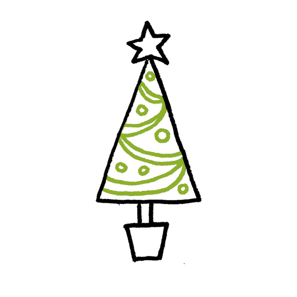 1024x1024 Christmas Tree Drawing Easy For Kids