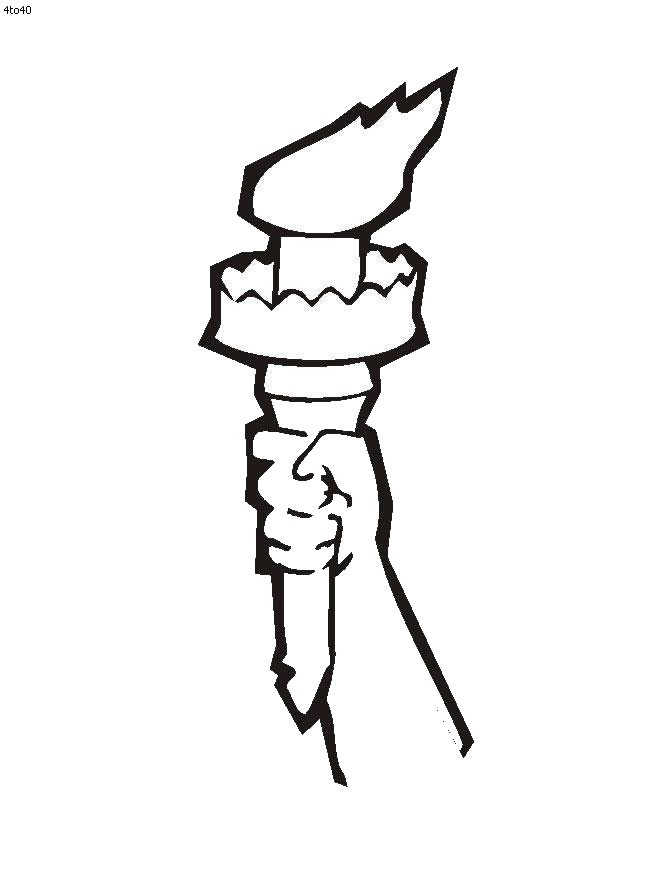 671x869 Statue Of Liberty Torch Coloring