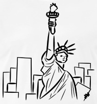 190x204 Statue Of Liberty ! New York! Gift! Men's Premium T Shirt