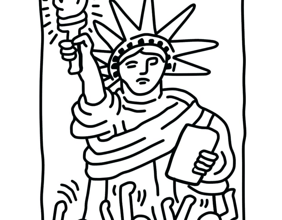 944x737 Easy To Draw Statue Of Liberty Statue Of Liberty Drawing