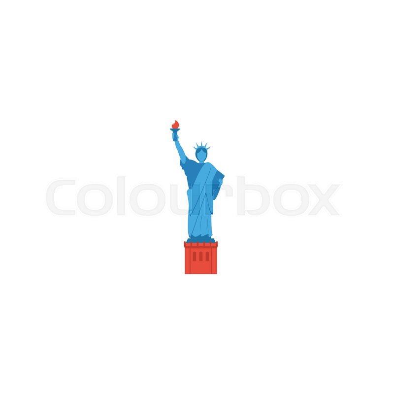 800x800 Flat Icon Statue Of Liberty Element Stock Vector Colourbox