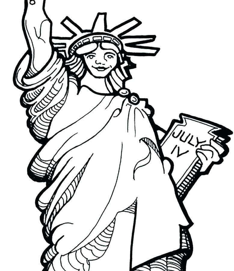 778x900 Statue Of Liberty Torch Coloring