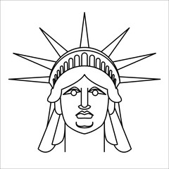 240x240 statue of liberty template face head mock up hair and crown