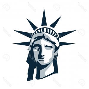 300x300 Photostock Vector Simple Flat Design Blue Scale Statue Of Liberty