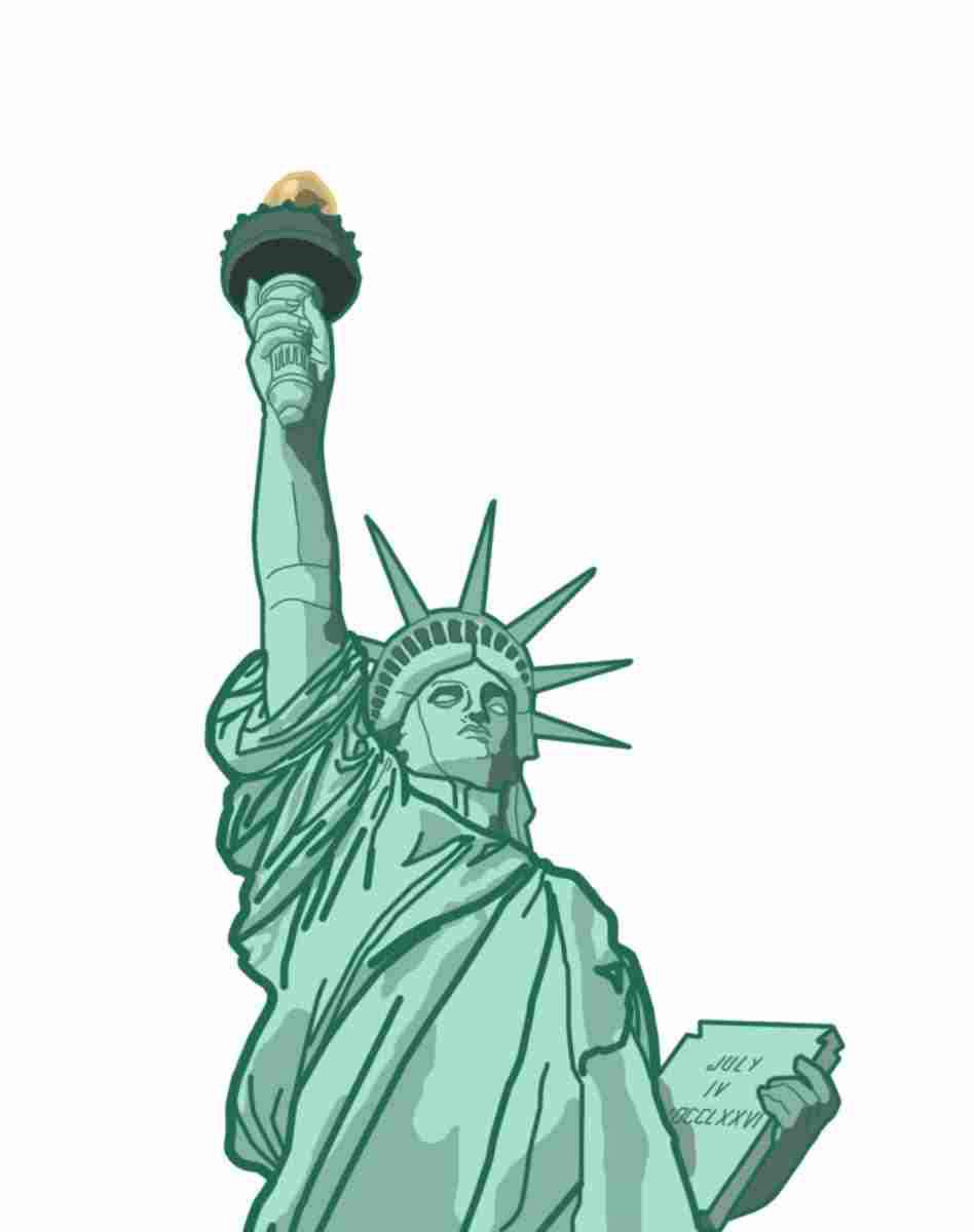 Statue Of Liberty Line Drawing | Free download on ClipArtMag