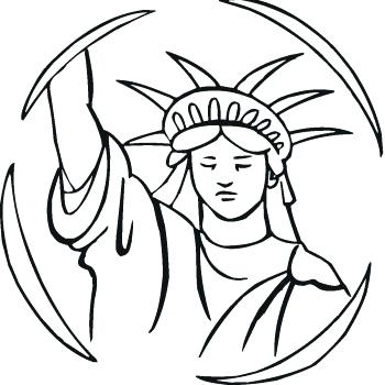 350x350 Easy To Draw Statue Of Liberty Outline Of Statue Of Liberty