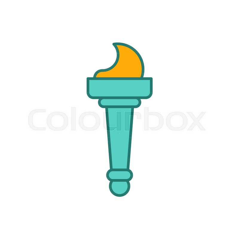 800x800 Fire Statue Of Liberty Isolated Torch Stock Vector Colourbox