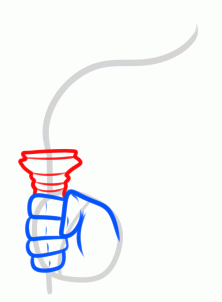 222x302 how to draw a torch, liberty torch, step