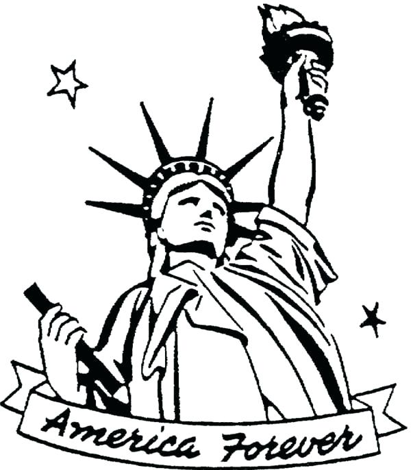 600x686 Coloring Pages Statue Of Liberty Torch Coloring