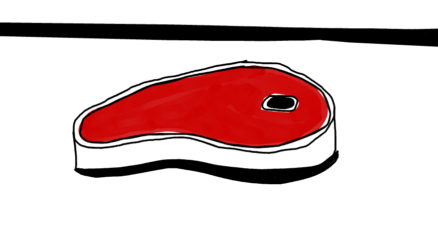 880x484 Delicious Cartoon Steak