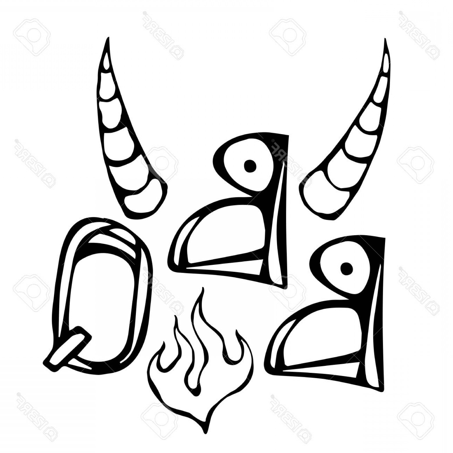 1560x1560 Photostock Vector Bbq Steak Concept Lettering With Fire And Bull