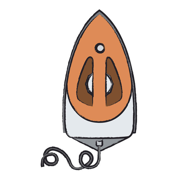 600x600 Colored Blurred Silhouette Of Steam Iron Icon On Top View Art