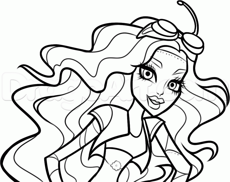 927x732 How To Draw Robecca Steam From Monster High, Step