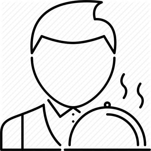 512x512 Cafe, Food, Restaurant, Steam, Tray, Waiter Icon