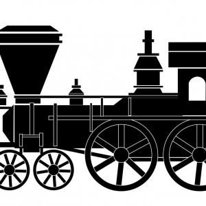 300x300 silhouette steam locomotive vector draw silhouette steam