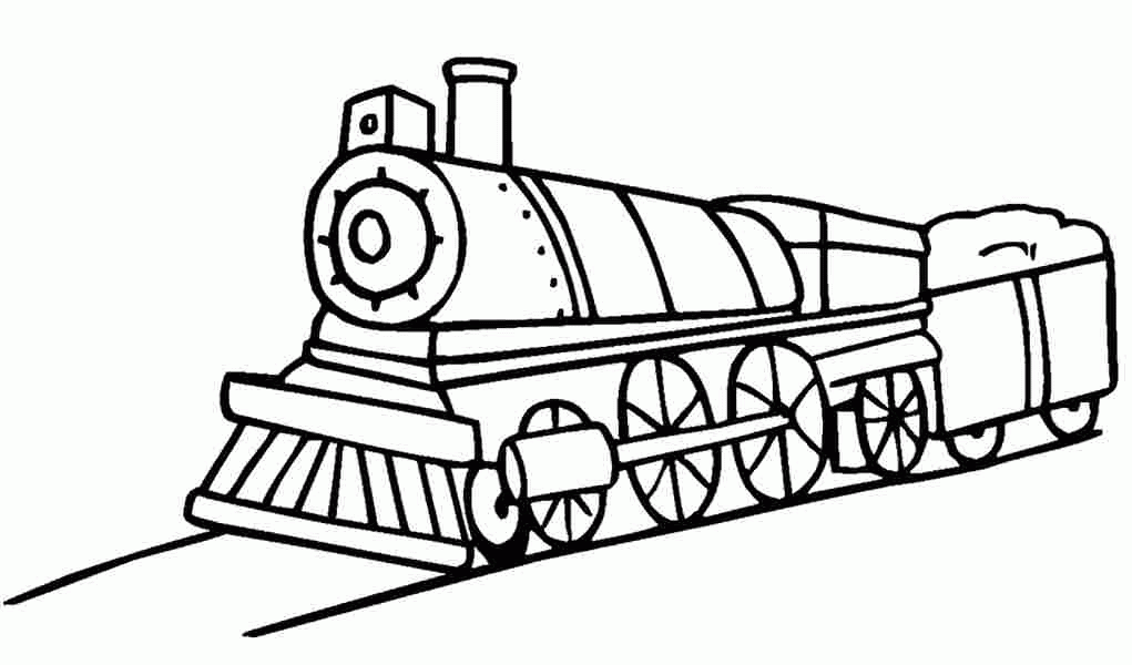1021x600 Black And White Train Coloring