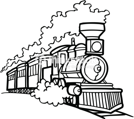 438x391 Choo Choo Train Clipart Black And White