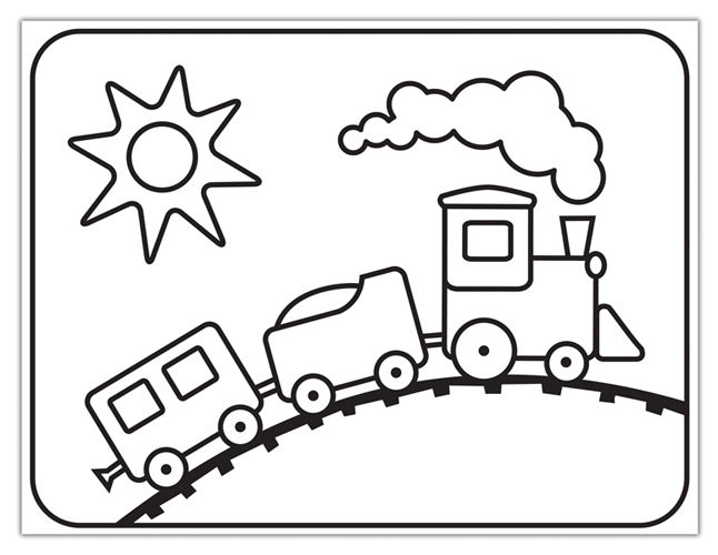 646x500 Huge Collection Of 'line Drawing Train' Download More Than