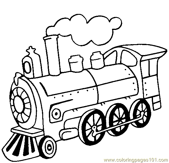 560x539 Steam Locomotive Coloring Page