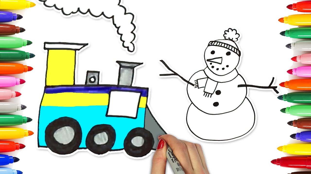 1280x720 Easy Art Lessons Of Steam Tra Snowman And Many More Learn