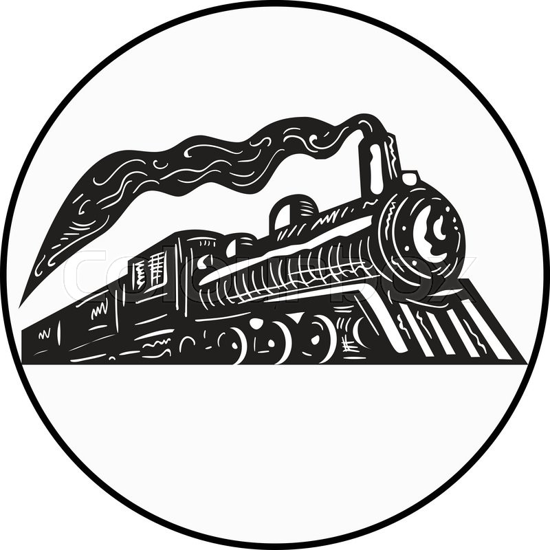 800x800 Illustration Of A Steam Train Stock Vector Colourbox