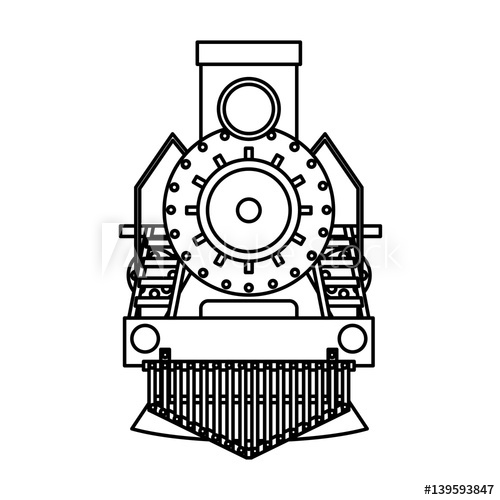 500x500 Steam Train Silhouette Isolated Icon Vector Illustration Design