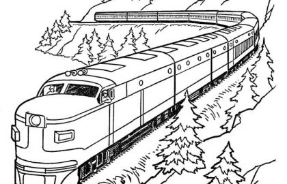 420x270 Train Coloring Pages And Steam Train Coloring Pages Eco
