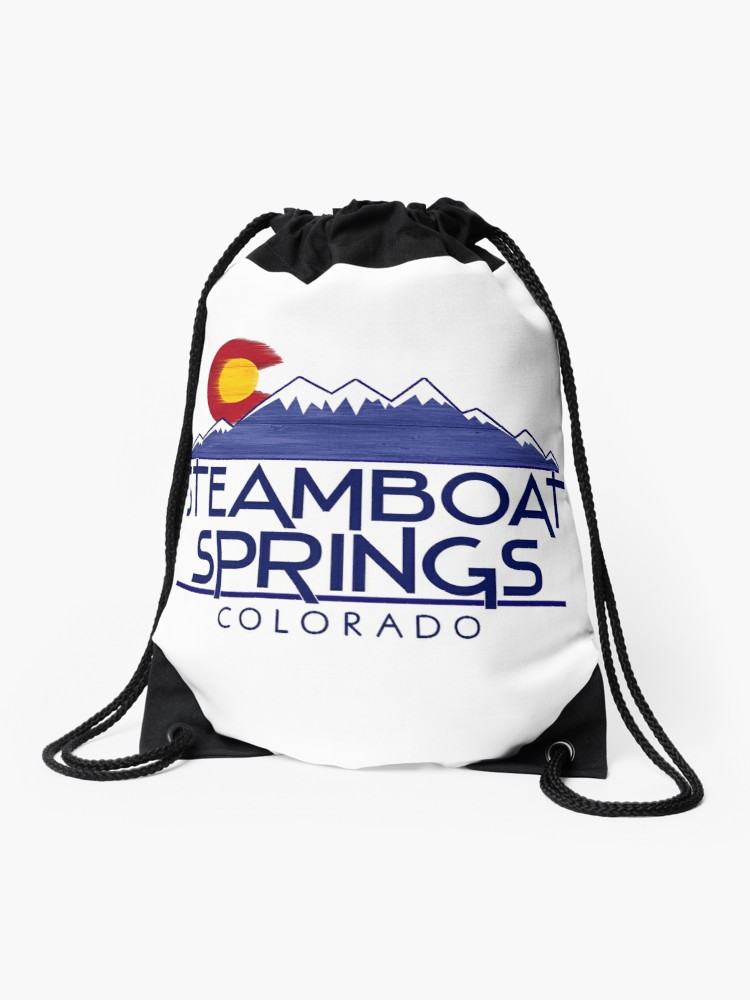750x1000 Steamboat Springs Colorado Wood Mountains Drawstring Bag