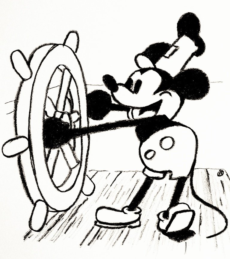 768x863 steamboat willie steve kidd art