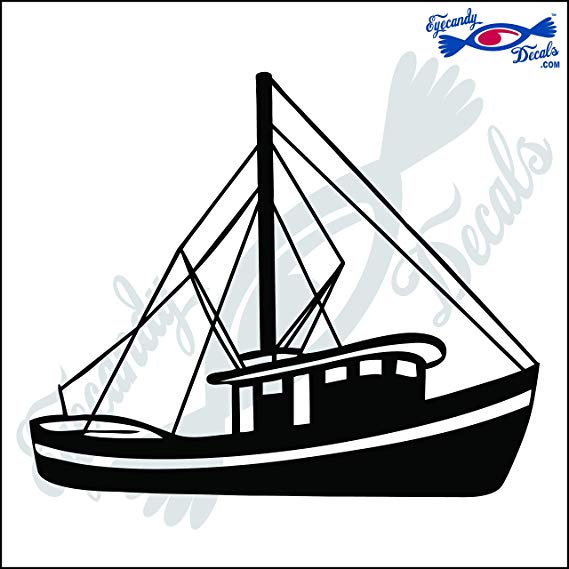 569x569 Eyecandy Decals Shrimp Boat Decal Black Automotive