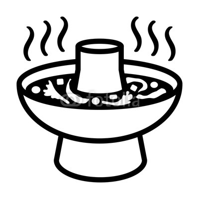 400x400 Asian Hotpot Hot Pot Or Steamboat Line Art Icon For Food Apps