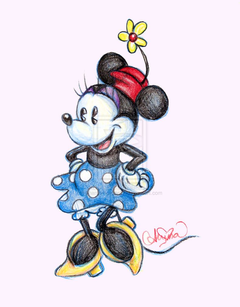 790x1010 Cute Disney Art In Minnie