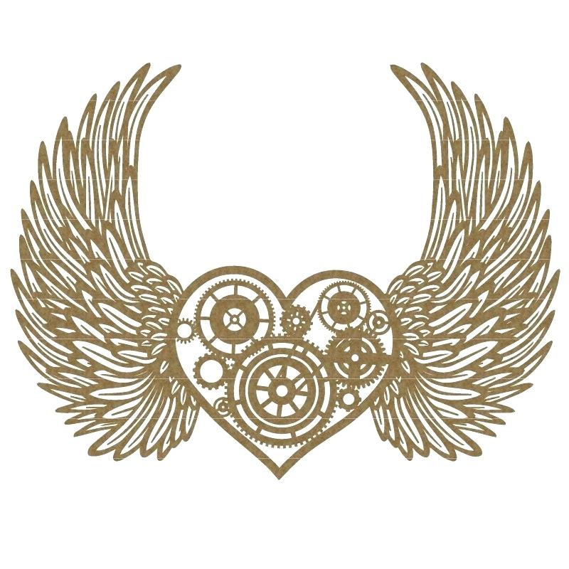 800x800 Drawing Of Hearts With Wings Steampunk Heart With Wings Drawing