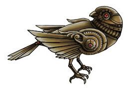 263x200 Steampunk Bird Tattoo Drawings More Like Clockwork