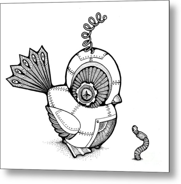 588x600 The Early Worm Catches The Bird Drawing