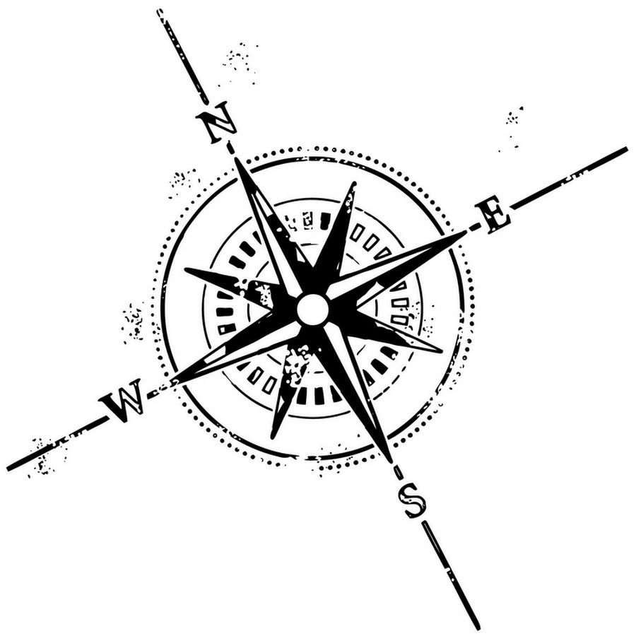900x900 Cardinal Drawing Compass Tattoo For Free Download